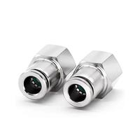 10pcs Pneumatic Connector 304 Stainless Steel PCF 1/8” 1/4” 3/8” 1/2” Internal Thread Pneumatic Quick Fitting Hose Air Pipe IDGTTLDF(PCF12-02)