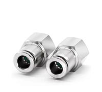 10pcs Pneumatic Connector 304 Stainless Steel PCF 1/8” 1/4” 3/8” 1/2” Internal Thread Pneumatic Quick Fitting Hose Air Pipe IDGTTLDF(PCF10-04)