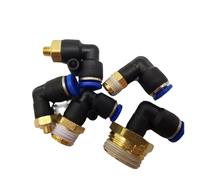 10pcs Pneumatic Connector L Shape PL 4/6/8/10/12mm Hose Tube M5 6 1/8 1/4 3/8 1/2 Thread Air Elbow Quick Coupling Fitting(PL12-04)