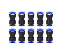 10Pcs Pneumatic Quick-Connect Fittings, 6mm 1/4 Inch Tube OD Straight Air Hose Connectors, Push-Release Couplings for Pneumatic Systems, Durable Nylon Construction, 2-Way Push-to-Connect Fittings