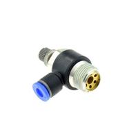 10pcs Pneumatic Speed Flow Controller 8mm 6mm 10mm 12mm OD Hose Tube 1/4" BSP 1/8" 3/8" 1/2" Male Gas Airflow Limit Valve Quick Fitting(SL6 03)
