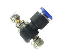 10Pcs Pneumatic Throttle Valve Kit - 1/8" to 6mm Air Flow Control Fittings for Regulating Valves(Sl6-m5)