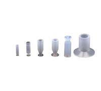 10PCS Pneumatic Vacuum Suction Cup Slender Silicone Sucker F1-3A 4A 6A F-8 Small Suction Nozzle for Injection Molding Machine(ZPL16N 10PCS)