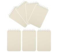 10pcs Pocket Spiral Notebook A7 Beige PP Paper Portable Small Notepad