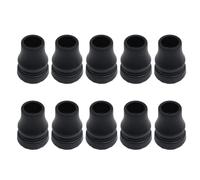10Pcs Poles Rubber Tip Walking Stick End Caps Black, 18mm