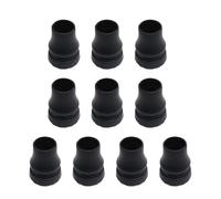 10Pcs Poles Rubber Tip Walking Stick End Caps Black, 20mm