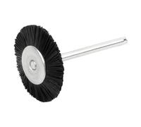 10pcs Polishing Black Nylon Brushes, Grinding T Type Wire Brush 3mm Shank Silver Coating Degreasing Burrs