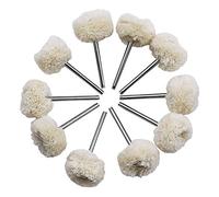 10PCS Polishing Wheels, Polishing Sanding Set, Cotton Little Buff Buffer Wheels, 3mm Shank, Buffing Balls Rotary Tool Accessories for Jewelry Metal Glass Polishing Bit