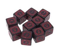 10pcs Polyhedral Square Edge Number 6 Sided Dice Beads Table Board Club Party Game Roll