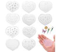 10Pcs Polymer Clay Molds Silicone Spring Flower Tulips Butterfly Earring Mold Reusable Polymer Clay Mini Mould for Jewelry Making Crafts Earrings Decoration