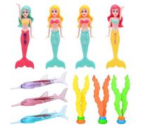 10Pcs Pool Toys, Diving Mermaids Sharks Underwater Pool Training Swimming Toys, Sinking Bath Swimming Pool Toys, Diving Games Sinkies for Kids Swimming Girls Boys Pool Games