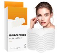 10Pcs Pore Strips, Hydrocolloid Patches for Deep Cleansing, Hydrocolloid Nose Strips to Absorbs Oil, Unclog and Shrink Pores, Effective Acne and Blackhead Remover Strip for All Skin Types Unisex