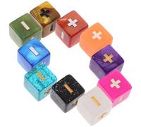 10pcs Portable Math Dice Teaching Set, Acrylic Learning Aid