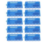 10pcs Portable Plastic Queen Bee Cage with Transparent Cover for Beekeepers, Premium Material, Lightweight and Easy to Install and Clean, Thoughtful Design for Apiary (Blue)