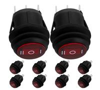 10pcs Position round Waterproof Rocker Switch 3 Pin Pa66 Boat