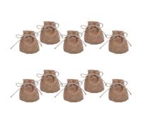 10pcs Potato Grow Bag with Round-bottom Design and Excellent Drainage | Nonwoven Linen Material with Rustic Jute Look, Repositionable and Terraces and Windowsill Gardening