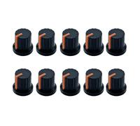 10Pcs Potentiometer Control Knob 6mm Shaft Hole Volumes Control for Speakers Effect Pedal Amplifier Enduring Shaft Hole Amplifier Electronic Instruments Accessories