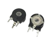 10PCS potentiometer PT15 1K 2K 5K 10K 20K 50K 100K 500K 1M 500ohm oval hole vertical adjustable resistance switch 3Pin(100K Ohm)