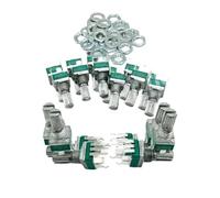 10PCS Potentiometer Vertical Single Link Shank Linear B250K B10K B20K B50K B100K B500K B1M Logarithmic A10K A500K A100K(B2K)