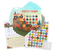 10Pcs Potty Training Chart, Potty Training Reward Chart, Sticker Chart for Children Behaviour, Monster Truck Design with 4 Sheets of Reusable Stickers (280pcs) Reward Chart Toilet & Routine Habit