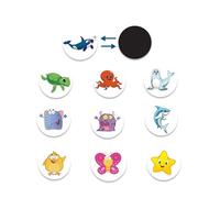 10Pcs Potty Training Stickers, Color Changing Pee Stickers, Reusable Sticker Chart for Potty Training at Home Daycare Travel, Boys and Girls Attracted by These Cute Potty Stickers Animal Designs (B)