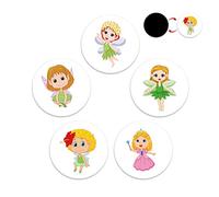10pcs Potty Training Stickers, Reusable Fun Potty Training Toilet Seat Magic Stickers Color Changing for Toddlers Baby Girls Potty Targets Stickers with 5 Different Elf Princess Patterns