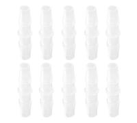 10Pcs PP Hose Fitting Tube Connector Equal Diameter Straight Through Plastic Pipe Joint Kit for Aquarium Fish Tank Water Pump Silicone Tube Connection (7.9-7.9 Direct Connection)