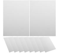 10pcs PP Plastic Sheet 1mm White Frosted Hard Plastic for DIY Craft | Matte Surface, Easy Drilling without Cracking, Tabletop Protection, Picture Frames, Office Use