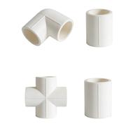 10pcs PPR Elbow Tee Coupling 20/25/32mm Plastic Pipe Fittings Elbow Straight Connector Water Pipe Adapter(10pcs tee,32mm)