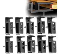 10Pcs Practical Wardrobe Cabinet Board Clip, Universal Closing Fixed Clip Tools for 15-20mm Wardrobe,DIY Removable Drawer Front Stay Clamps Attachment,for Home, Office Wardrobes and Closet Doors