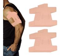 10Pcs Pre Cut Kinesiology Tape for Shoulder Kinesiology Tape Pre Cut Shoulder Tape Waterproof Muscle Support Tape Latex-Free Athletic Tape Kinetic Tape for Body Fitness Shoulder Support Sports(Beige)