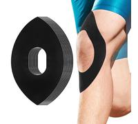 10PCS Precut Kinesiology Tape for Knees, Athletic Muscle Tapes for Knee Pain Relief Breathable Waterproof Sports Stickers Elastic Knee Support Ideal for Running Riding Playing Soccer (Black)