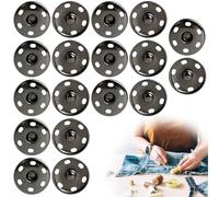 10PCS Press Studs Snap Fasteners,Metal Large Press Studs 25mm Round Snap Buttons for Clothes,Coat,Hats,Jeans,Down Jackets,Jackets,Embroidery Towels,Leather Crafts,DIY Crafts