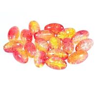 10pcs Pressed Beads Oval Olive 16 x 9 mm, Crystal 85600 (30-85600), Bohemia Crystal Glass, Czechia 11129002