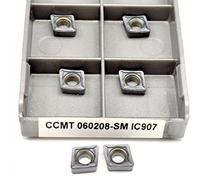 10pcs Processing Metal Turning Tool CCMT060208 SM IC907 IC908 Grooving Blade CCMT 060208 Hard Alloy Insert(CCMT060208 SM IC907)