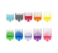 10PCS Professional 1.5-25mm Hair Clipper Limit Guide Comb Trimmer Guards Attachment Set Hair Clipper Shaver Haircut Accessories(10pcs Colorful-A)