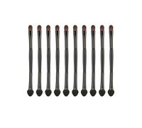 10Pcs Professional Double Head Eyeshadow Brushes Dual Sides Eyeshadow Sponge Brushes Cosmetic Tools fow Women Girls - Black