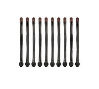 10Pcs Professional Double Head Eyeshadow Brushes Dual Sides Eyeshadow Sponge Brushes Cosmetic Tools fow Women Girls - Black Double Head Eyeshadow Brushes