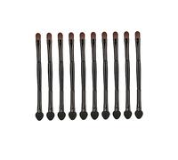 10Pcs Professional Double Head Eyeshadow Brushes Dual Sides Eyeshadow Sponge Brushes Cosmetic Tools fow Women Girls - Black Double Head