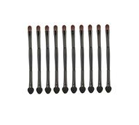 10Pcs Professional Double Head Eyeshadow Brushes Dual Sides Eyeshadow Sponge Brushes Cosmetic Tools fow Women Girls - Black makeup brush