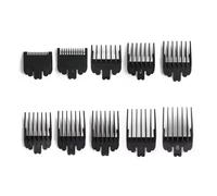 10Pcs Professional Hair Clipper Limit Guide Trimmer Guards Attachment 1.5-25mm Haircut Tool Clipper Limit Combs(10pcs Black)