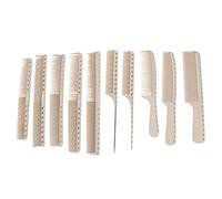 10Pcs Professional Hairdressing Comb Set, Barber Hair Styling Cutting Comb with Measure Scale, Smooth Teeth Carbon Combs for Salon or Home Use, Anti - Static High Temperature