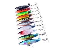 10pcs Propeller Fishing Lure Top Water Lure Fish Hook Propeller Bait Soft Rotating Tail Tackle Artificial Hard Crank Bait