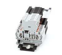 10Pcs PT 4-HESILED 5 * 20 mm Fuse Holder Push-in Terminal Block With LED 24V/220V 4mm² Cable Din Rail Electric Connector PT4-HESI(Black-with 24V LED,0.5A Fuse)