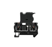 10pcs PT 4-HESILED 5 * 20mm Fuse Holder Push-in Terminal Block with LED 24V/220V 4mm² Cable DIN Rail Connector PT4-HESI(Black-with 220V LED,5A Fuse)