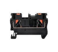 10Pcs PT2.5 DIN Rails Terminals Block Feed Through, Black | Multipurpose Mount Terminals Blocks, Cable Connector, Automation and Power Distribution, Enduring,