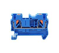 10Pcs PT2.5 DIN Rails Terminals Block Feed Through, Blue | Multipurpose Mount Terminals Blocks, Cable Connector, Automation and Power Distribution, Enduring,