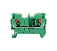 10Pcs PT2.5 DIN Rails Terminals Block Feed Through, Green | Multipurpose Mount Terminals Blocks, Cable Connector, Automation and Power Distribution, Enduring,