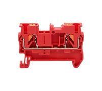 10Pcs PT2.5 Push-in DIN Rails Terminals Block Cable, Red