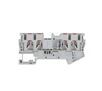 10Pcs PT2.5-QU Push-In Spring 4-Conductor Strip PT 2.5 QUATTRO Wire Electrical Connector Din Rail Terminal Block PT 2.5-QU(PT2.5-QU-Gray)